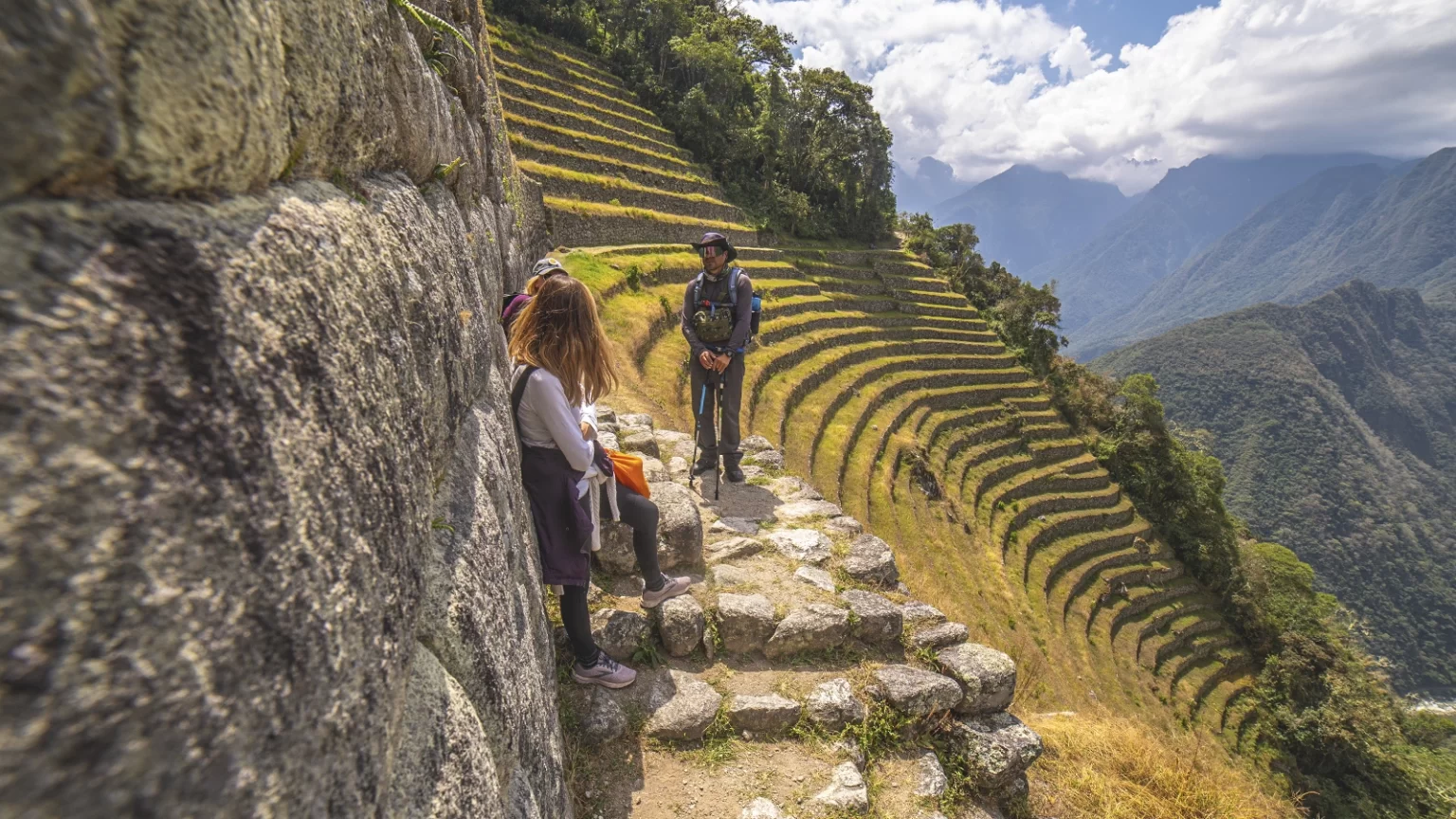 Machu Picchu's dramatic mountain setting, engineered by Inca builders