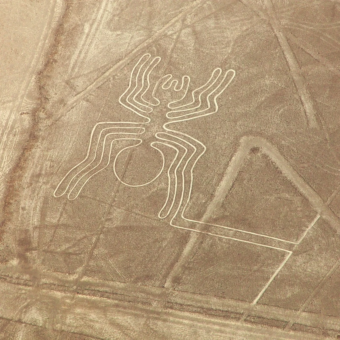 Nazca Lines flight tour over the geoglyphs, southern Peru