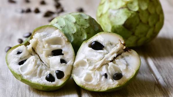 Chirimoya, or custard apple, a creamy Andean fruit famously praised by Mark Twain in 1866, Peru